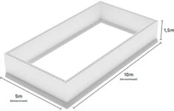 Polystyreen Zwembad Blokkenset - 10,00 X 5,00 X 1,50 M -Lasiesta Winkel 1000x500 zij size