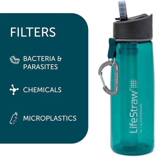 Lifestraw Go Waterfilter Fles - 650 Ml - Groen 4 Lifestraw Go Waterfilter Fles - 650 Ml - Groen - Afbeelding 2