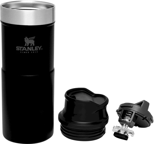Stanley The Trigger-Action Travel Thermosfles - 350 Ml - Mat Zwart 4 Stanley The Trigger-Action Travel Thermosfles - 350 Ml - Mat Zwart - Afbeelding 2