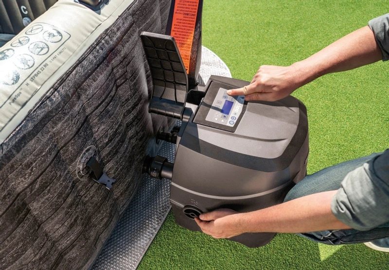 Intex Pure Spa Greystone Deluxe Opblaasbare Spa - 4 Persoons 4 Intex Pure Spa Greystone Deluxe Opblaasbare Spa - 4 Persoons - Afbeelding 2