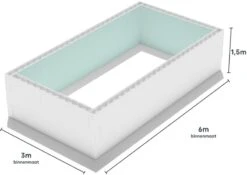 Polystyreen Zwembad Blokkenset High Density - 6,00 X 3,00 X 1,50 M -Lasiesta Winkel 600x300 zij ps80 size 1