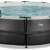 EXIT TOYS EXIT Black Leather Zwembad - 488 X 122 Cm - Met Zandfilterpomp En Trap -Lasiesta Winkel 615 1200 exit 30 27 16 20 int 1