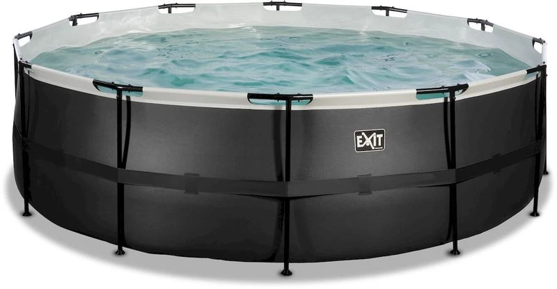 EXIT TOYS EXIT Black Leather Zwembad - 450 X 122 Cm - Met Zandfilterpomp En Trap 4 EXIT TOYS EXIT Black Leather Zwembad - 450 X 122 Cm - Met Zandfilterpomp En Trap - Afbeelding 2