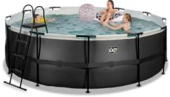 EXIT TOYS EXIT Black Leather Zwembad - 427 X 122 Cm - Met Zandfilterpomp En Trap -Lasiesta Winkel 688 1200 exit 30 27 14 20 int 4