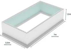 Polystyreen Zwembad Blokkenset High Density - 7.00 X 3.50 X 1.50 M -Lasiesta Winkel 700x350 zij ps80 size