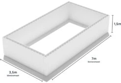 Polystyreen Zwembad Blokkenset - 7,00 X 3,50 X 1,50 M -Lasiesta Winkel 700x350 zij size