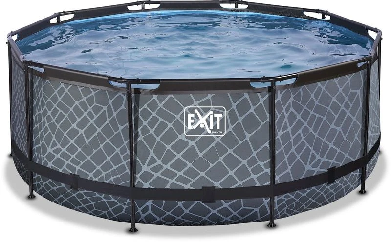 EXIT TOYS EXIT Stone Zwembad - 360 X 122 Cm - Met Zandfilterpomp En Trap 4 EXIT TOYS EXIT Stone Zwembad - 360 X 122 Cm - Met Zandfilterpomp En Trap - Afbeelding 2