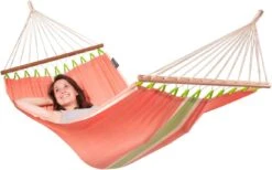 La Siesta Fruta 1 Persoons Hangmat - Mango -Lasiesta Winkel 749 1200 frr11 5 fruta mango weather resistant single spreader bar hammock image 02