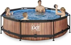 EXIT TOYS EXIT Wood Zwembad - 300 X 76 Cm - Met Filterpomp -Lasiesta Winkel 765 1200 exit 30 12 10 10 int 3