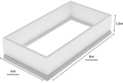 Polystyreen Zwembad Blokkenset - 8,00 X 4,00 X 1,50 M -Lasiesta Winkel 800x400 zij size