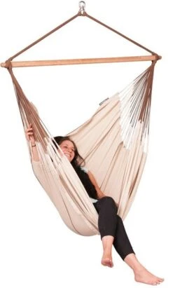 La Siesta Habana Hangstoel XL - Nougat -Lasiesta Winkel 900 542 hal21 1 habana nougat organic cotton lounger hammock chair image 02