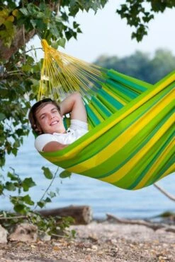 La Siesta Sonrisa 1 Persoons Hangmat - Lime -Lasiesta Winkel 900 598 snh14 4 sonrisa lime weather resistant single classic hammock image 05 1