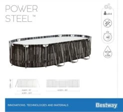 Bestway Power Steel Oval Zwembad - 610 X 366 X 122 Cm - Met Filterpomp En Accessoires -Lasiesta Winkel 900 989 5611r 01 power steel