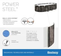Bestway Power Steel Oval Zwembad - 610 X 366 X 122 Cm - Met Filterpomp En Accessoires -Lasiesta Winkel 900 989 5611r 02 power steel