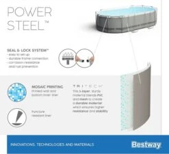 Bestway Power Steel Oval Zwembad - 305 X 200 X 84 Cm - Met Filterpomp En Accessoires -Lasiesta Winkel 900 989 5614a 02 power steel
