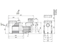 Speck Badu Prime Eco VS Variabele Zwembadpomp -Lasiesta Winkel badu 90 doorsnede 1