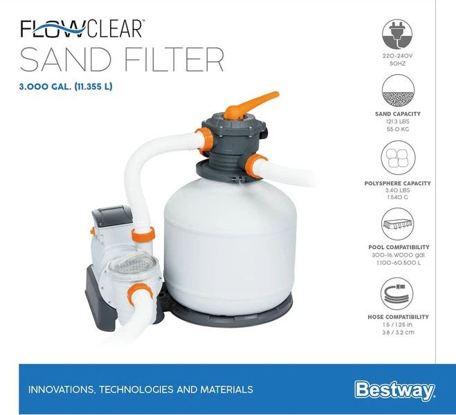 Bestway Flowclear Zandfilterpomp 11,3 M3/u 14 Bestway Flowclear Zandfilterpomp 11,3 M3/u - Afbeelding 12