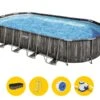 Bestway Power Steel Oval Zwembad - 732 X 366 X 122 Cm - Met Filterpomp En Accessoires -Lasiesta Winkel bestway power steel oval zwembad 732 x 366 x 122 cm met filterpomp en accessoires