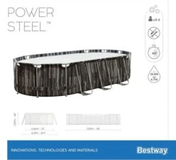 Bestway Power Steel Oval Zwembad - 732 X 366 X 122 Cm - Met Filterpomp En Accessoires -Lasiesta Winkel bestway power steel oval zwembad 732 x 366 x 122 cm 14