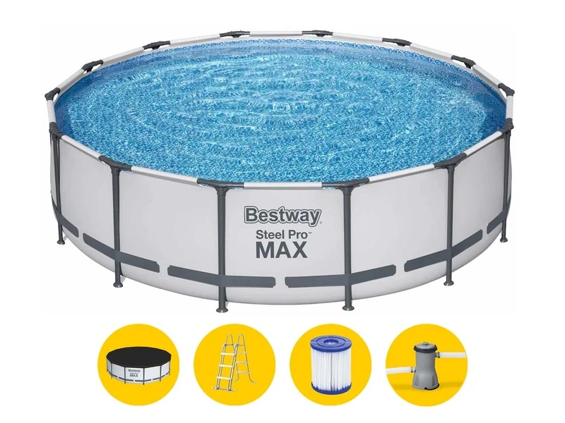 Bestway Steel Pro MAX Zwembad - 427 X 107 Cm - Met Filterpomp En Accessoires 3 Bestway Steel Pro MAX Zwembad - 427 X 107 Cm - Met Filterpomp En Accessoires