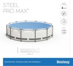 Bestway Steel Pro MAX Zwembad - 427 X 107 Cm - Met Filterpomp En Accessoires 20 Bestway Steel Pro MAX Zwembad - 427 X 107 Cm - Met Filterpomp En Accessoires -Lasiesta Winkel bestway steel pro max zwembad 427 x 107 cm set 18