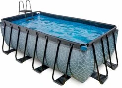 EXIT TOYS EXIT Stone Zwembad - 400 X 200 X 100 Cm - Met Zandfilterpomp En Trap