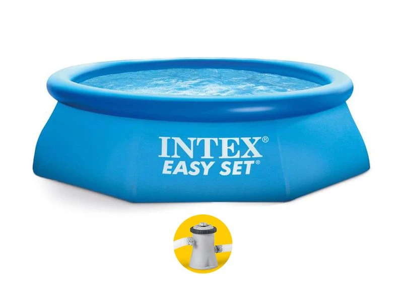 Intex Easy Set Pool - 244 X 61 Cm - Met Filterpomp 3 Intex Easy Set Pool - 244 X 61 Cm - Met Filterpomp
