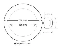 Intex Pure Spa Greywood Deluxe Opblaasbare Spa - 6 Persoons 25 Intex Pure Spa Greywood Deluxe Opblaasbare Spa - 6 Persoons -Lasiesta Winkel intex greywood deluxe 6persoons afmetingen