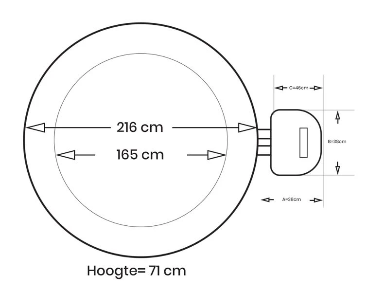 Intex Pure Spa Greywood Deluxe Opblaasbare Spa - 6 Persoons 14 Intex Pure Spa Greywood Deluxe Opblaasbare Spa - 6 Persoons - Afbeelding 12