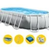 Intex Oval Prism Frame Pool - 503 X 274 X 122 Cm - Met Filterpomp En Accessoires -Lasiesta Winkel intex oval prism frame pool 503 x 274 x 122 cm met filterpomp en accessoires