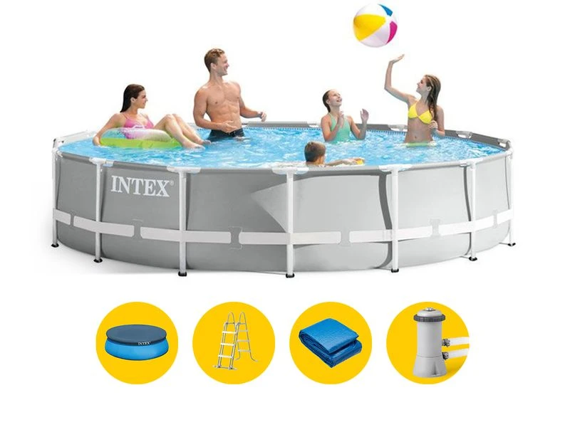 Intex Prism Frame Pool - 457 X 107 Cm - Met Filterpomp En Accessoires 3 Intex Prism Frame Pool - 457 X 107 Cm - Met Filterpomp En Accessoires