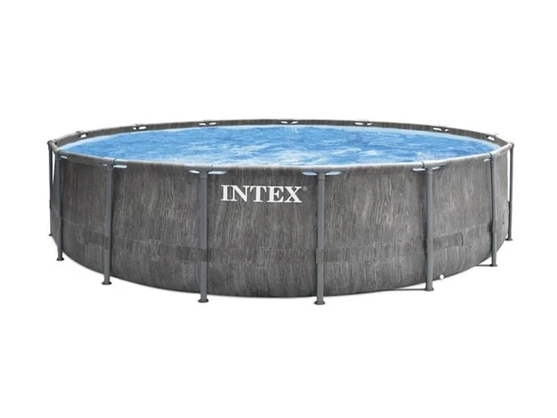 Intex Prism Frame Pool Greywood - 457 X 122 Cm – Met Filterpomp En Accessoires
